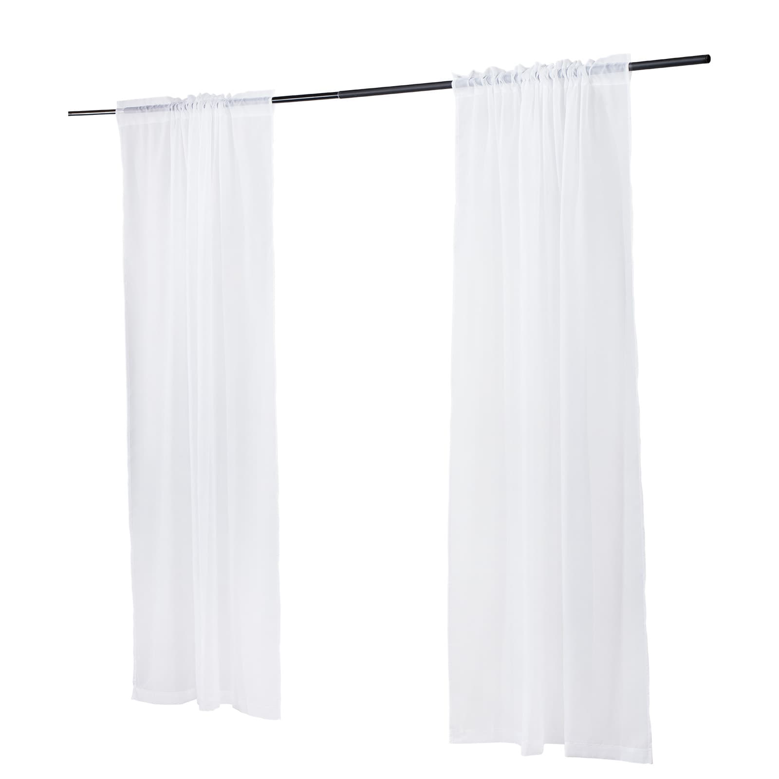 Sheer Curtains 52 W X 84 L Inches 2 Panels Window Drapes Rod Pocket Polyester_voghion.com